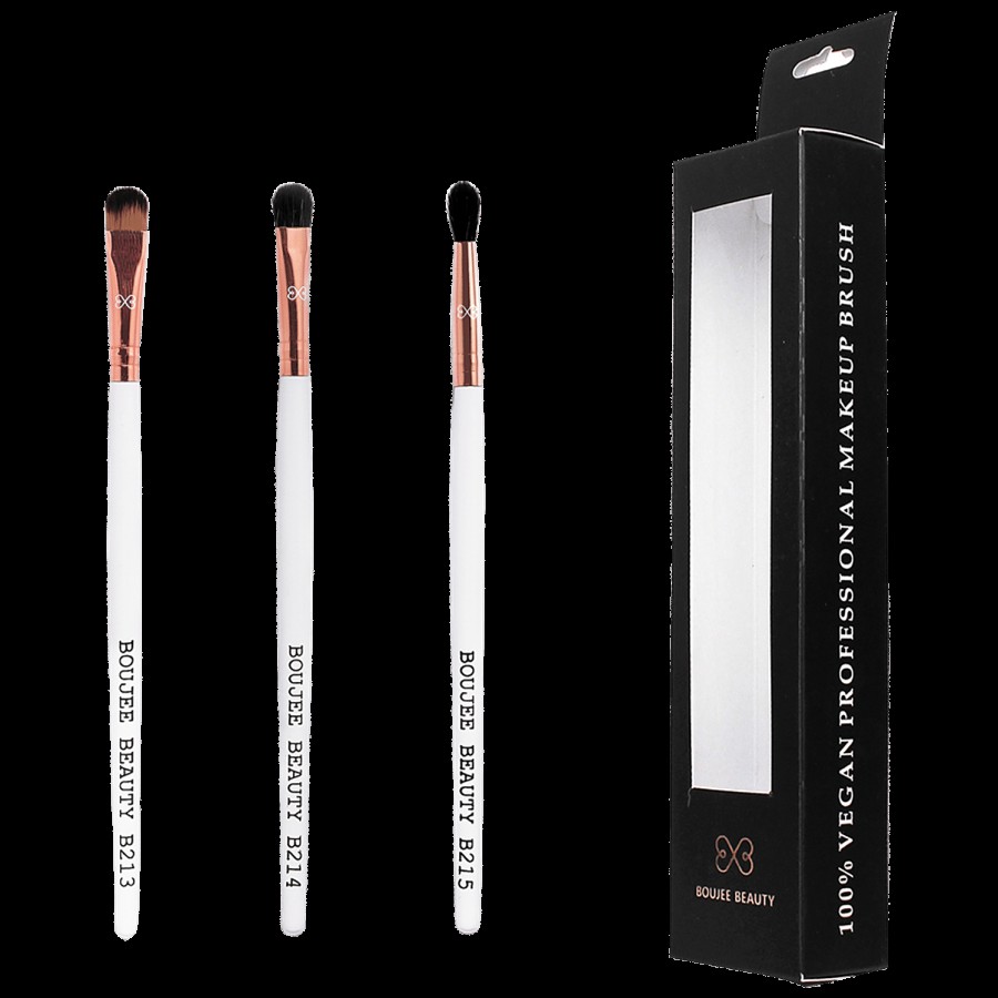 Boujee Beauty Precision Eye Makeup Brush Bundle - Helps To Blend & Apply