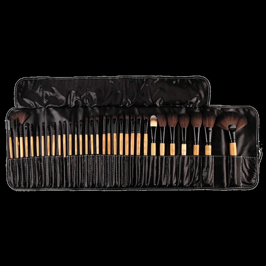 Bronson professional Makeup Brush Set - With Luxury PU Leather Storage Pouch