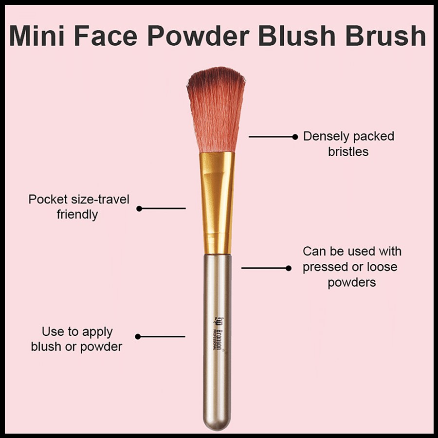 Bronson professional Mini Face Powder Blush Brush - Soft Bristles