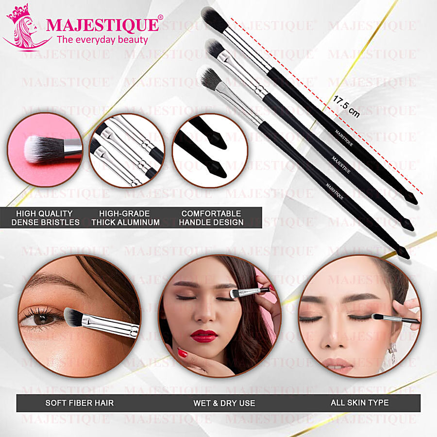 MAJESTIQUE Face Brush Set Trio - Dome Shader