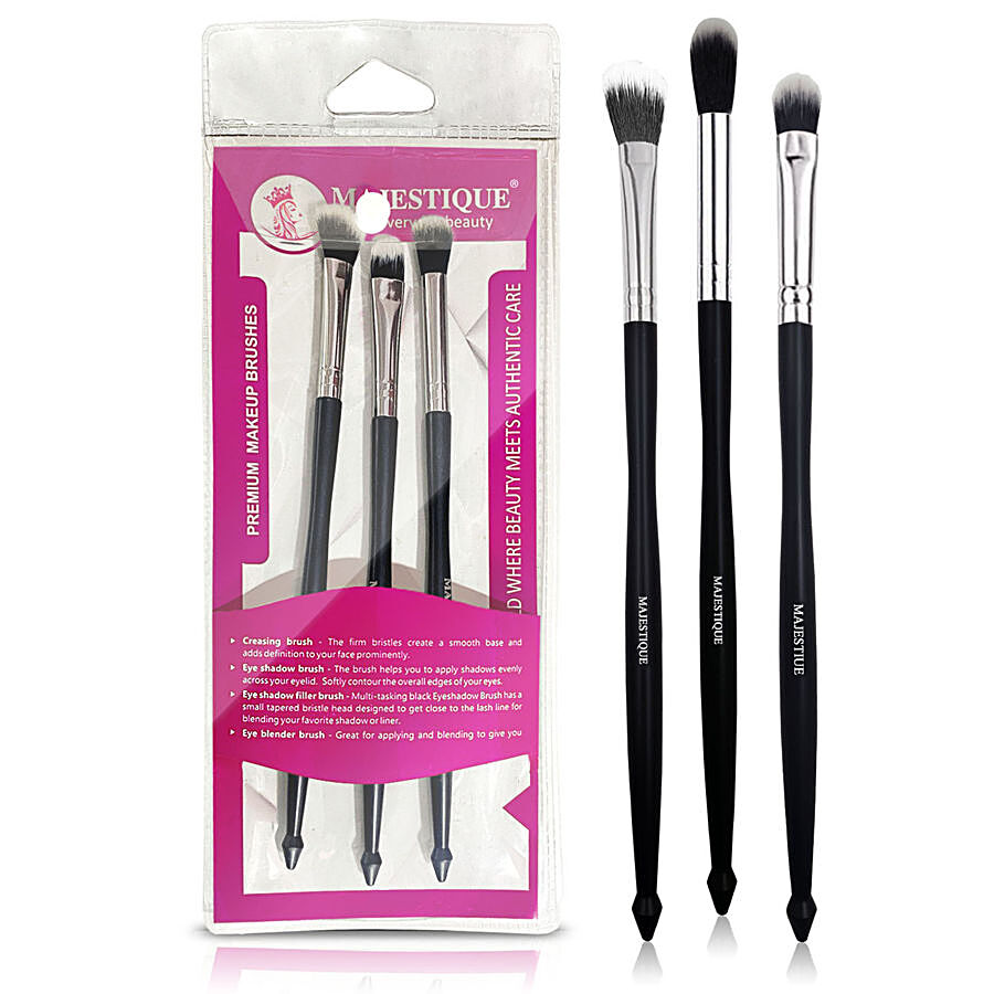 MAJESTIQUE Face Brush Set Trio - Dome Shader