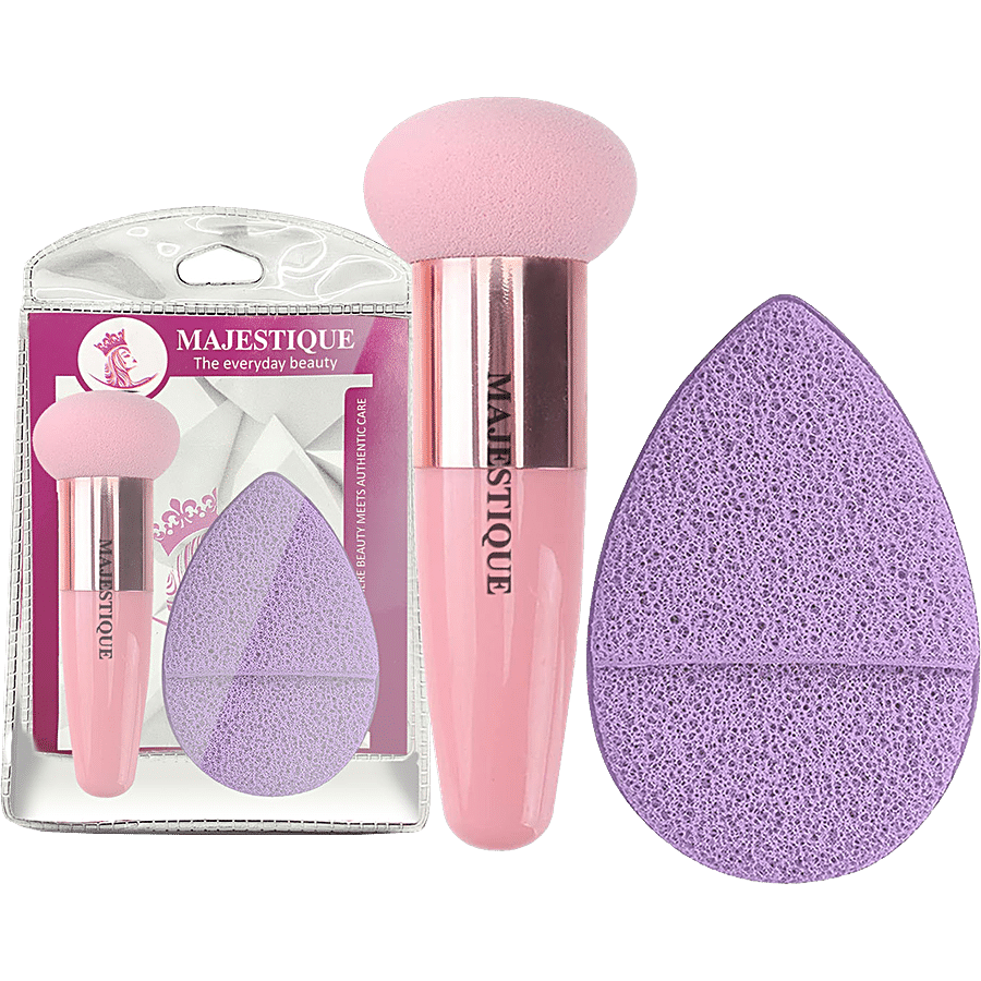 MAJESTIQUE Facial Cleaning/Makeup Sponge - With Mushroom Tip