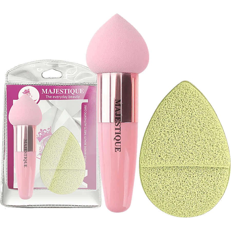 MAJESTIQUE Facial Cleansing/Makeup Sponge - With Pointed Tip