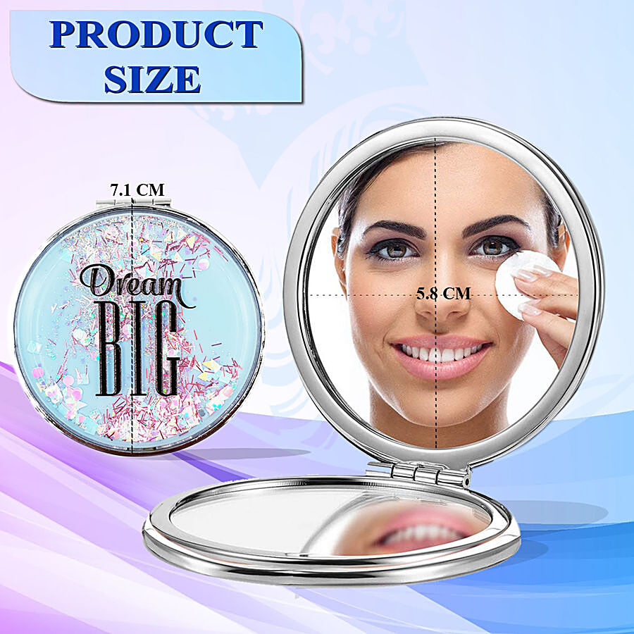 MAJESTIQUE Glitter Makeup Mirror - Round