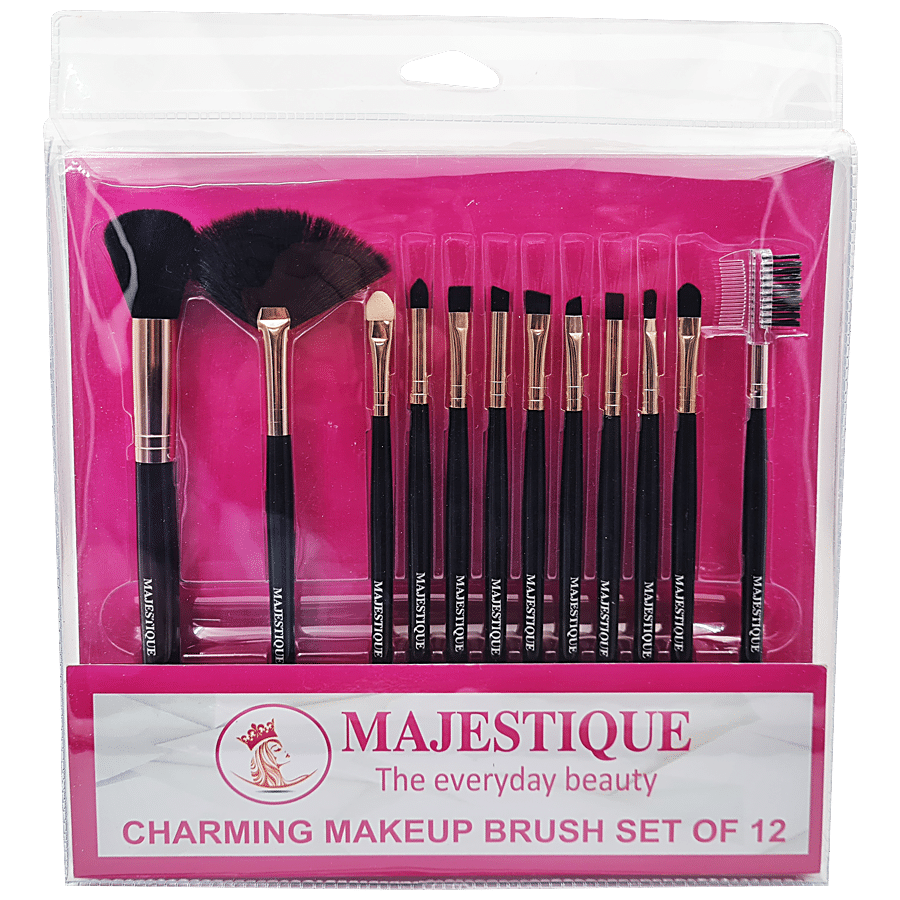 MAJESTIQUE Makeup Brush Kit - Soft Bristles