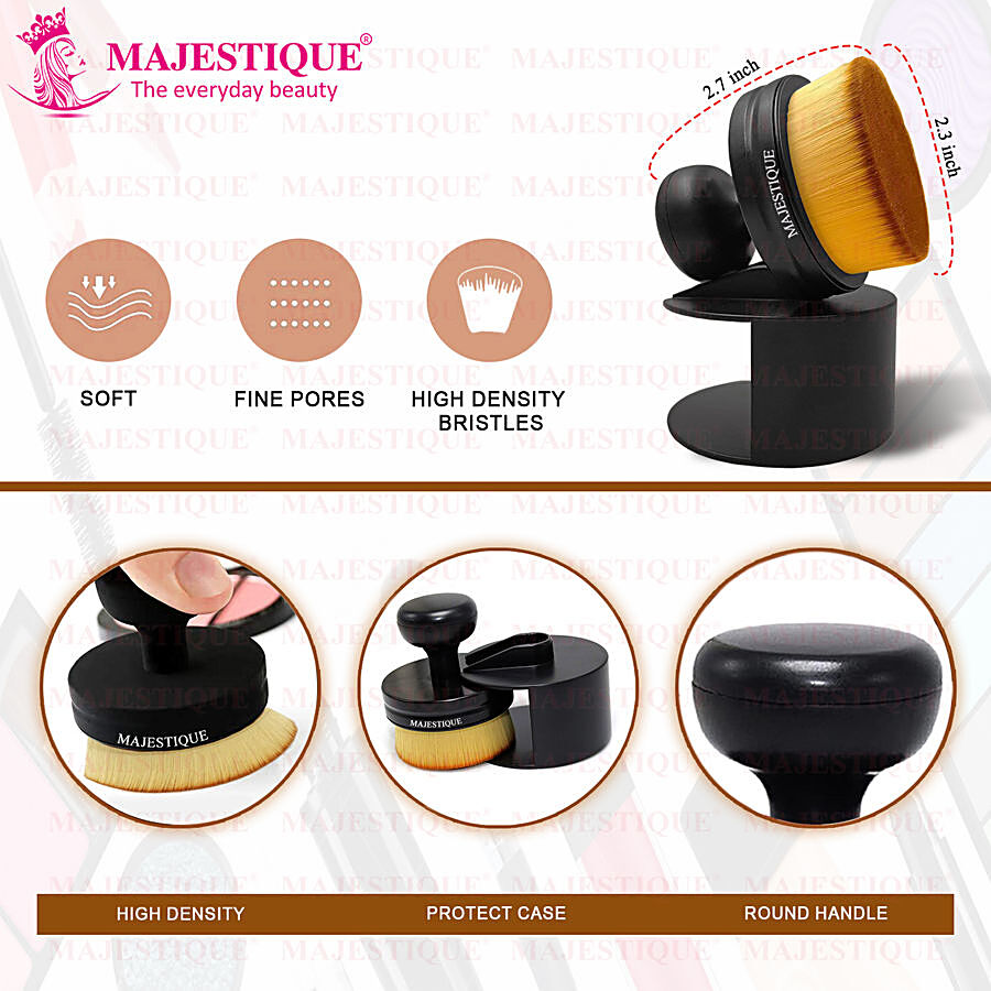 MAJESTIQUE Professional Foundation Blender Brush - Flat Round Shaped