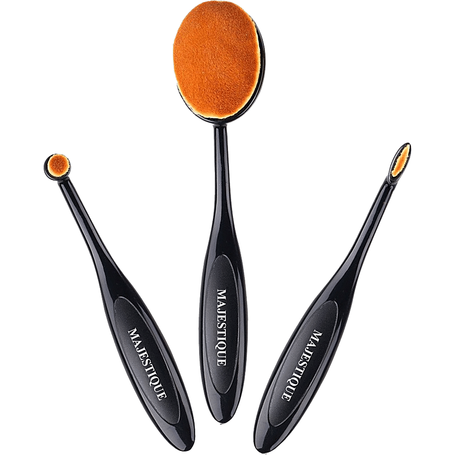 MAJESTIQUE Supple Oval Makeup Brushes - Soft