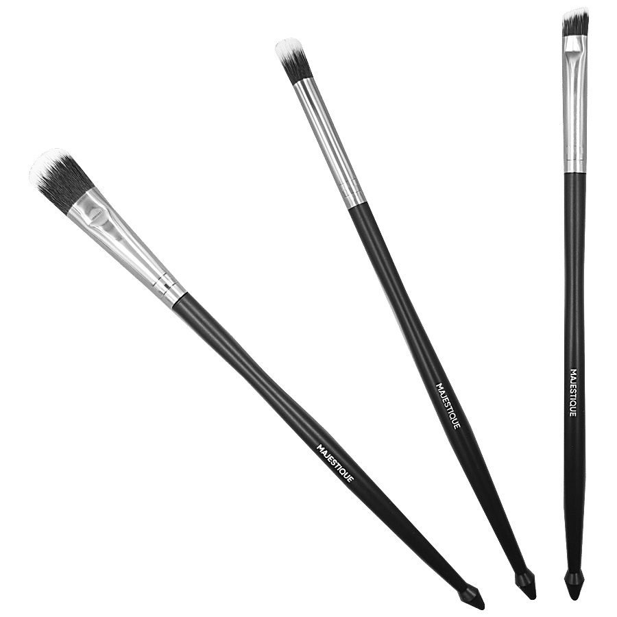 MAJESTIQUE Tri Face Premium Makeup Brushes CMB 508 - Soft & Smooth Bristles