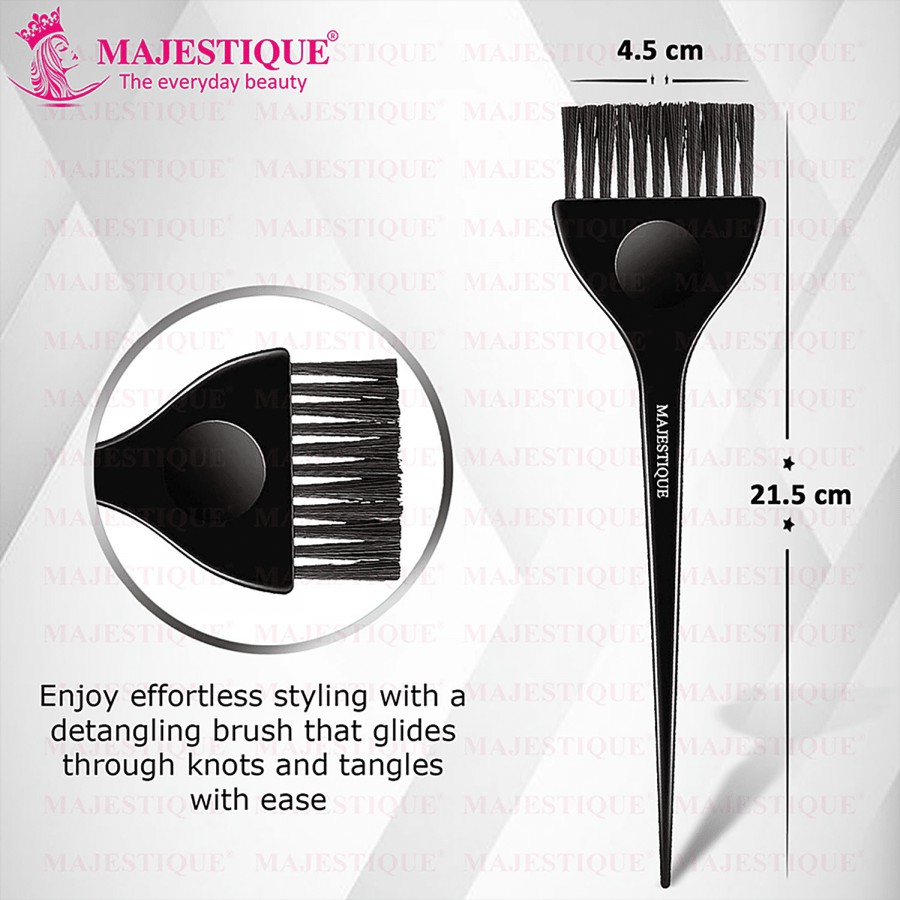 Majestique Curved Wide Hair Dye Brush - With Comfortable Grip