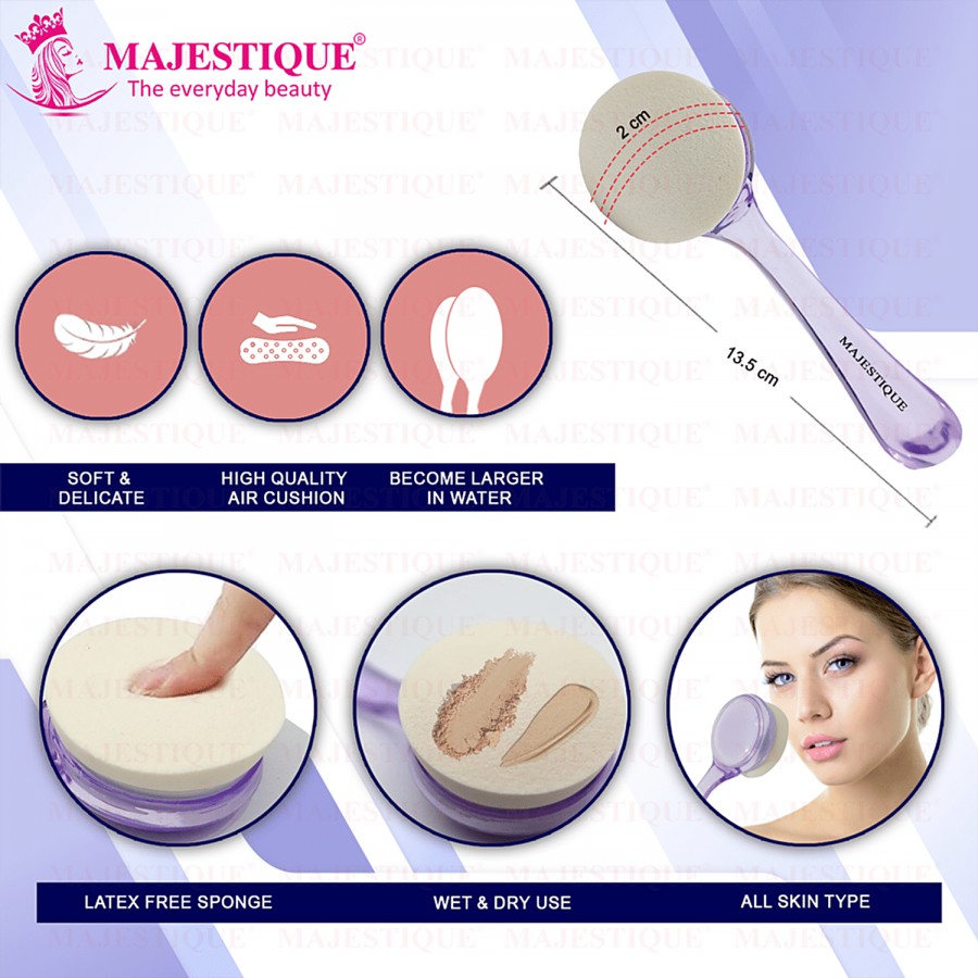 Majestique FC 5 Face Sponge With Handle For Polished Skin