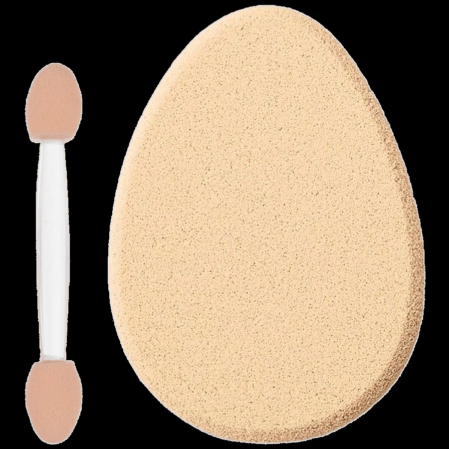 Majestique Flat Oval Shaped Face Makeup Sponge - Soft