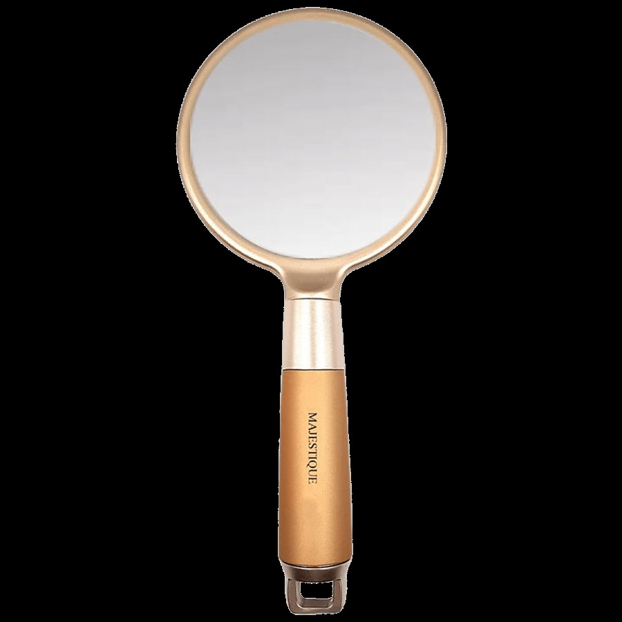 Majestique Golden Handle Mirror - Makeup Accessories