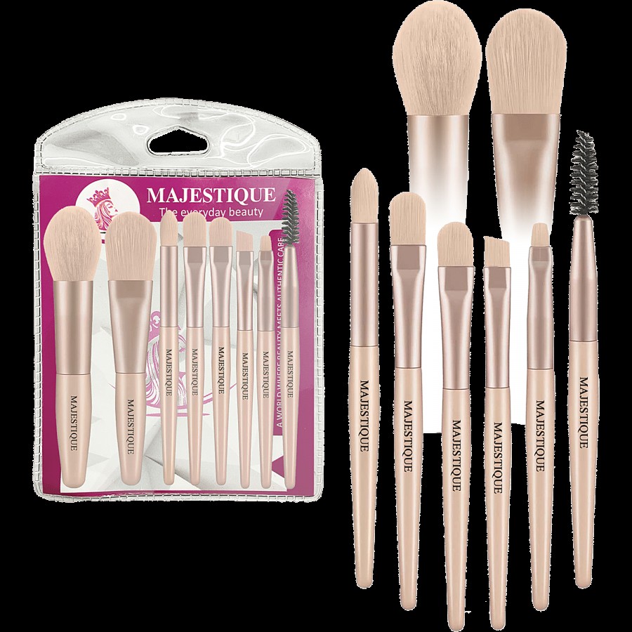 Majestique Makeup Brush Collection Set - Sturdy Handle