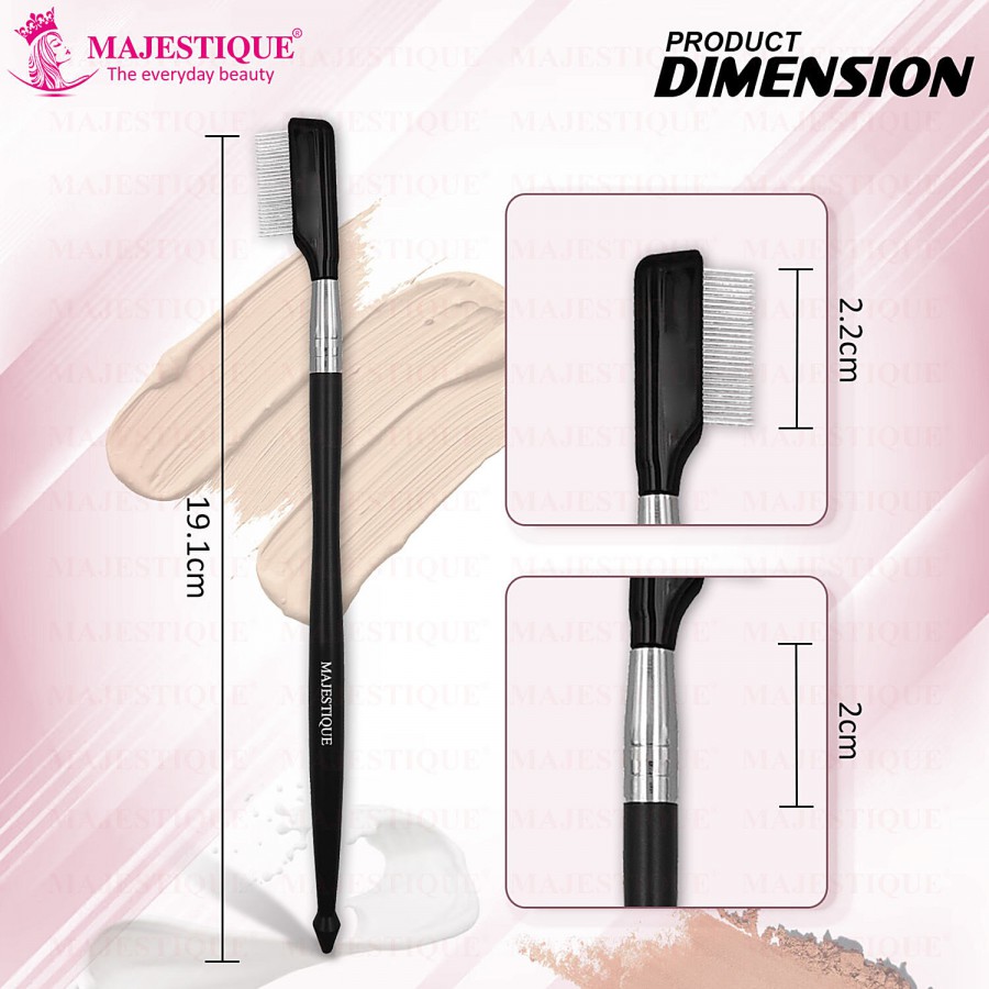 Majestique Steel Eyebrow Eyelash Comb - Extension Brush