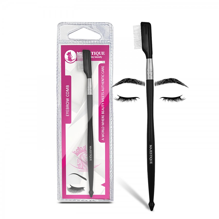 Majestique Steel Eyebrow Eyelash Comb - Extension Brush