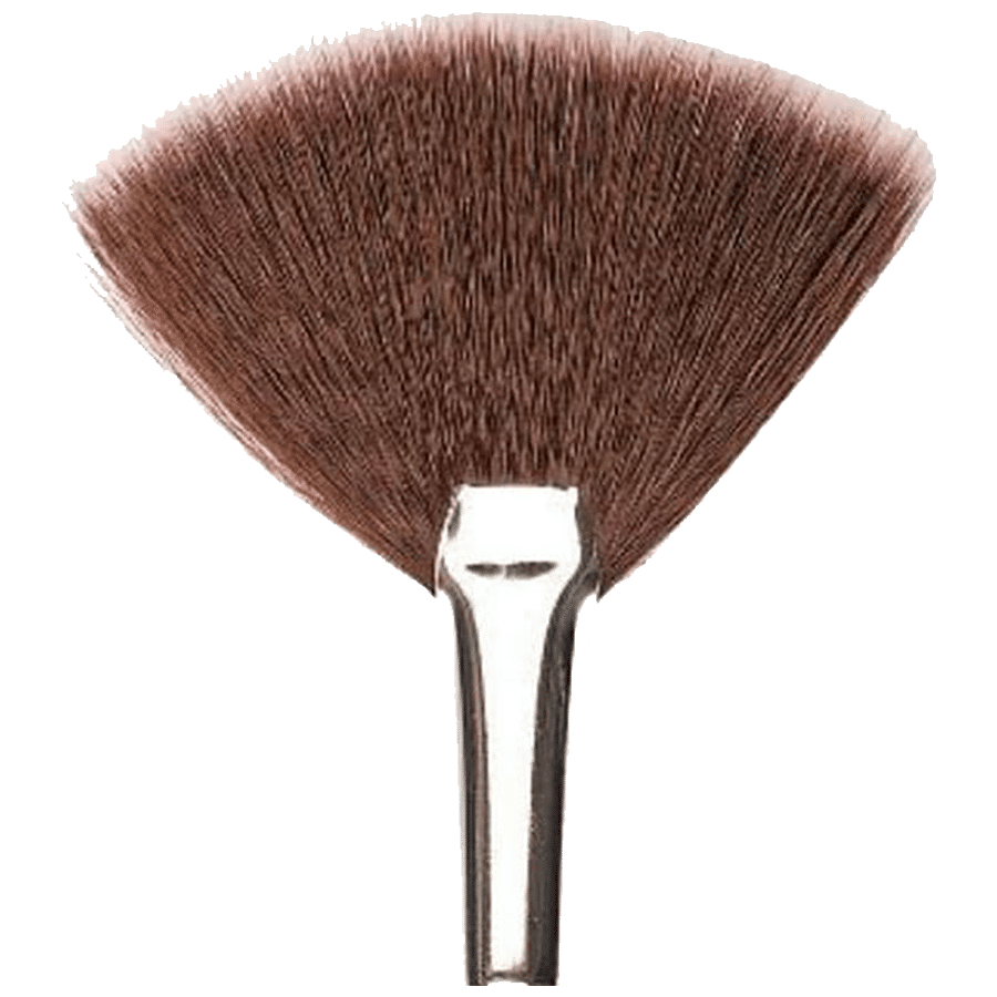 PLUME Professional Highlighter Fan Brush - For Flawless Make Up Application