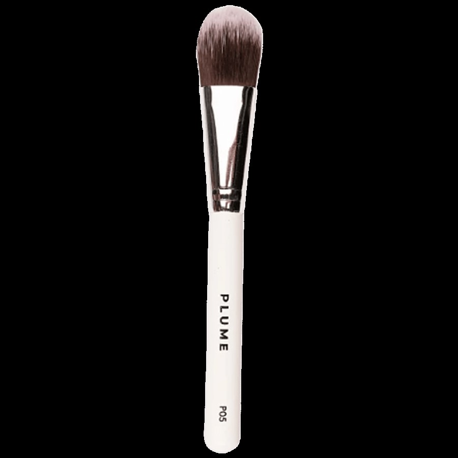 PLUME Professional Flat Foundation Application Brush - For Flawless Make Up Application