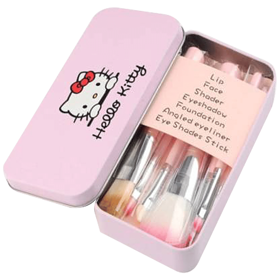 Pink Line Hello Kitty Mini Pink Brush Set - For Makeup Application