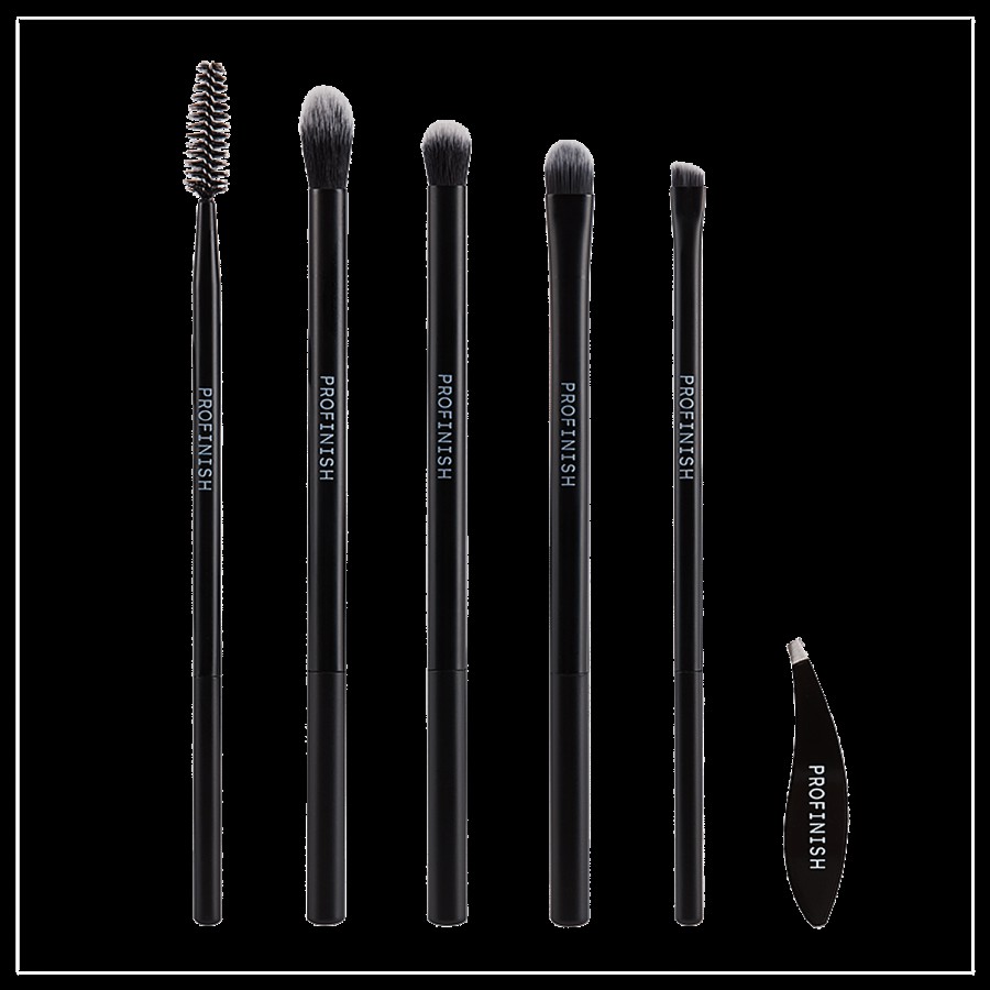 Profinish Ultimate Eye Cosmetic Brush Set - Fine Synthetic Material