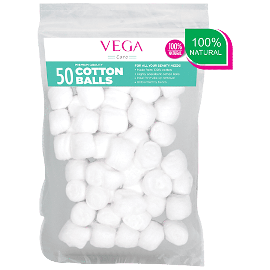 Vega Cotton Balls CB-01 - 100% Natural