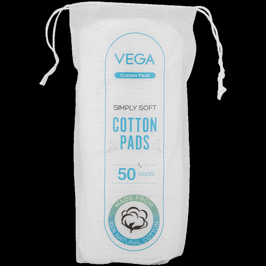 Vega Cotton Pads CP-01 - 100% Natural