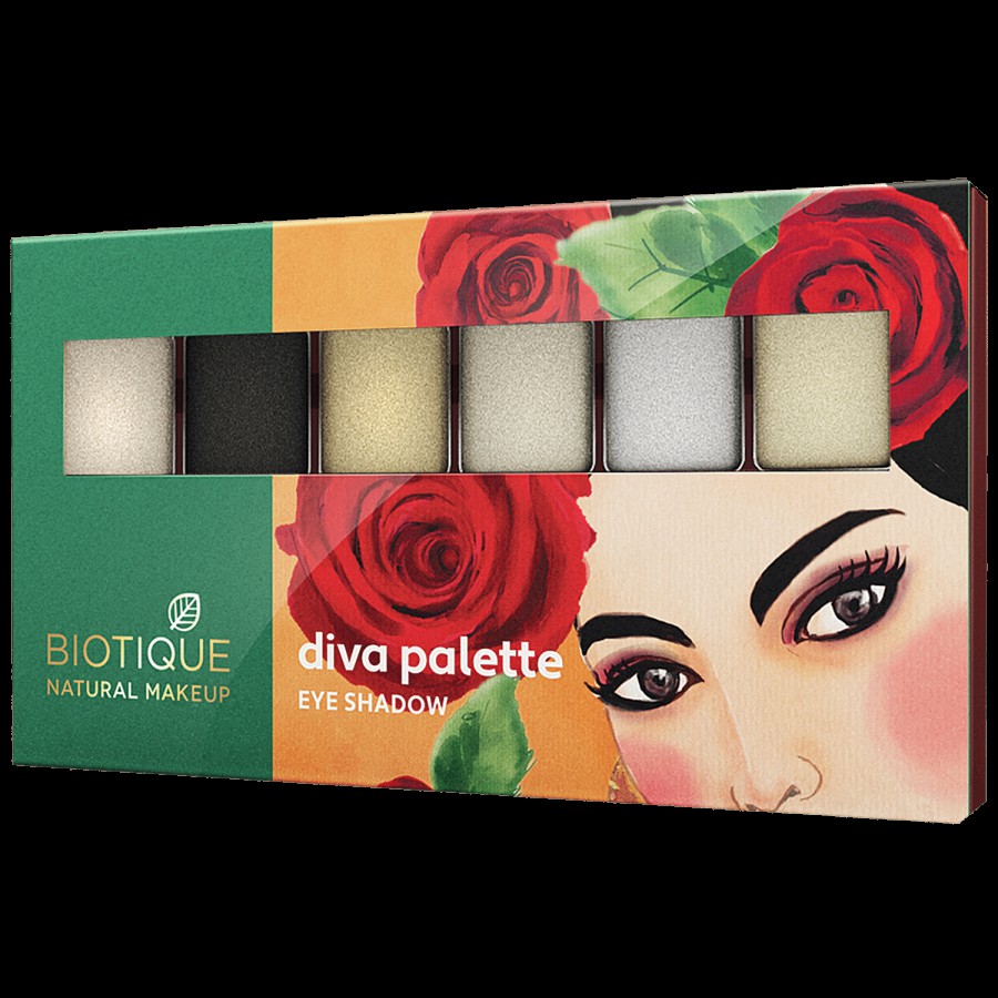 Biotique Natural Makeup Diva Palette Eye Shadow - Forest Shimmers