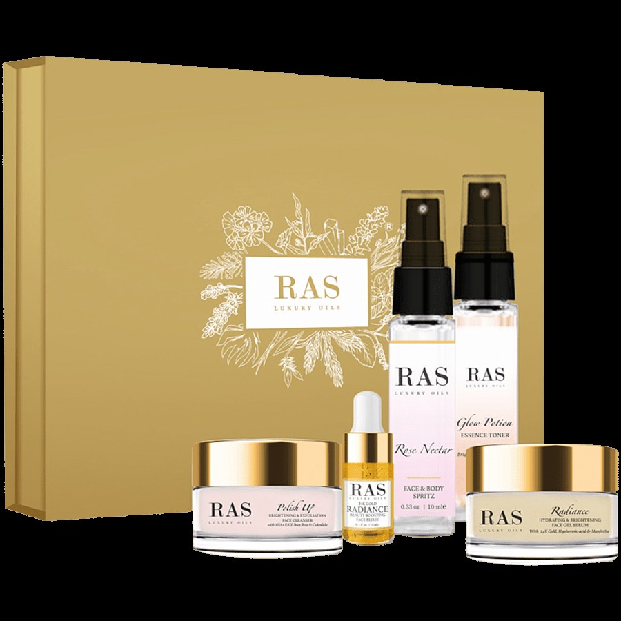 Ras Luxury Oils 5-Step Skin Brightening Mini Set