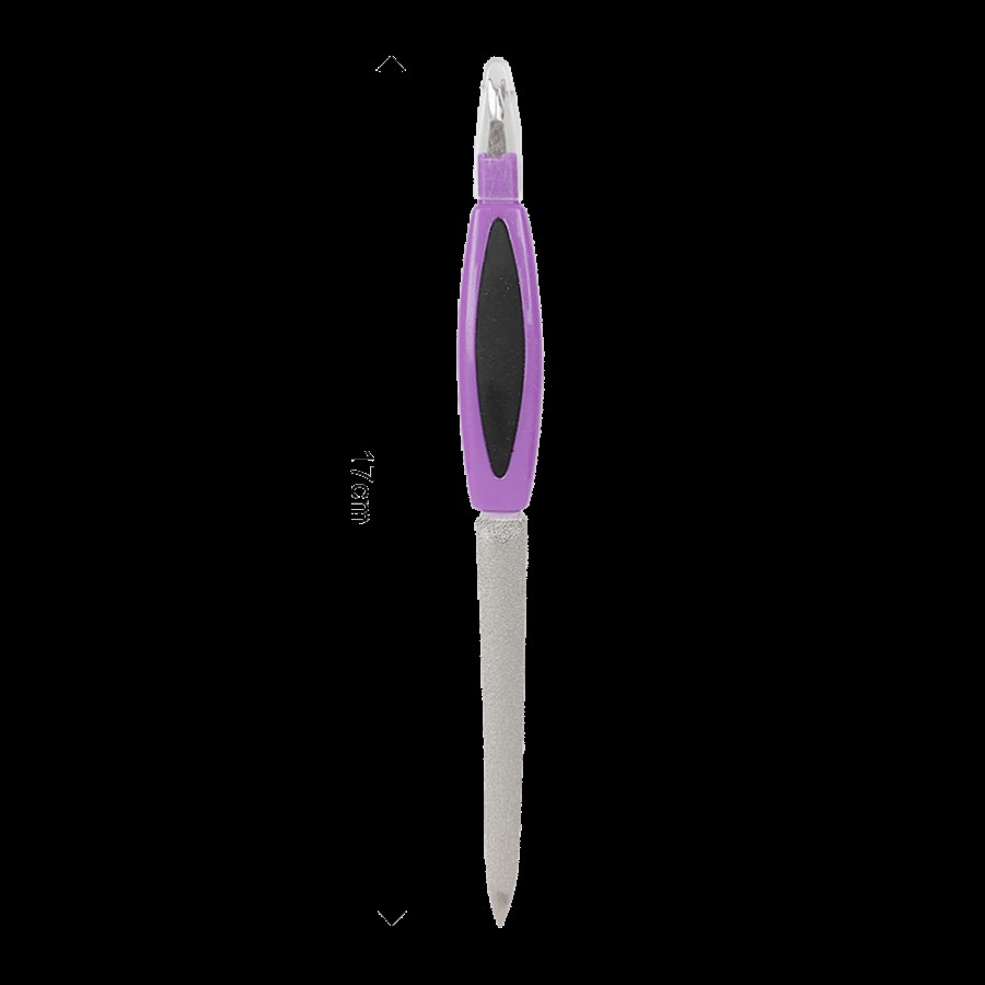 DP 2-In-1 Nail Filer/ Cuticle Trimmer - Black & Purple