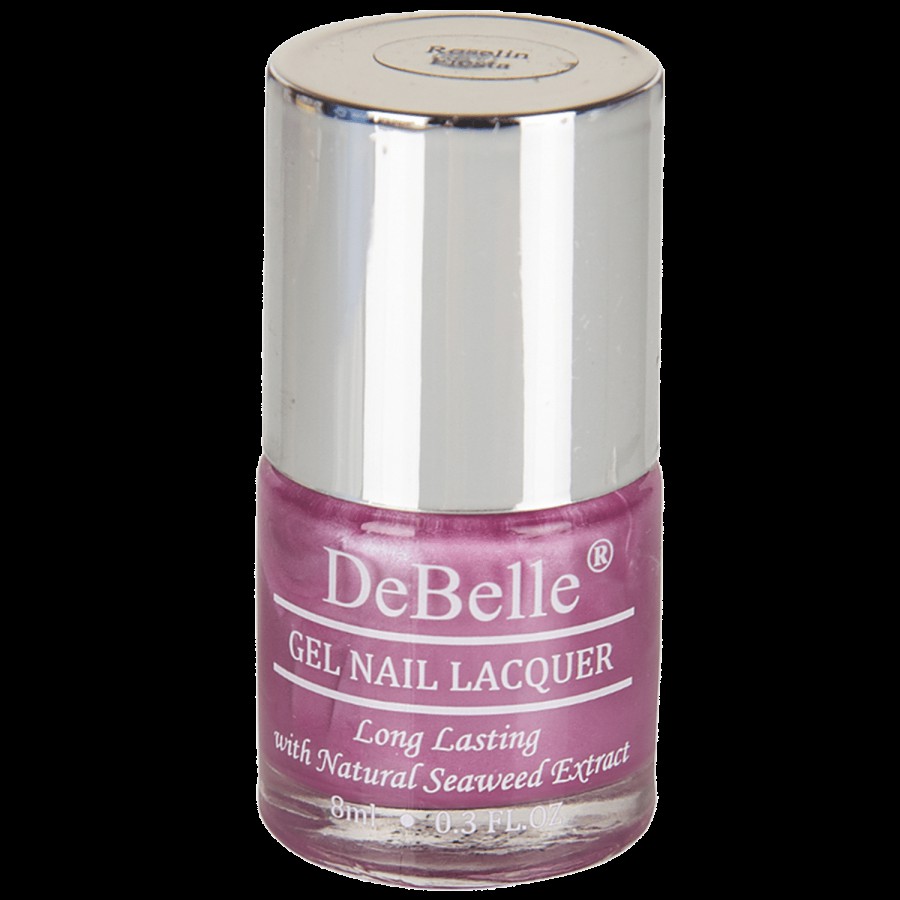 DeBelle Gel Nail Lacquer - Metallic Rose Pink Nail Polish