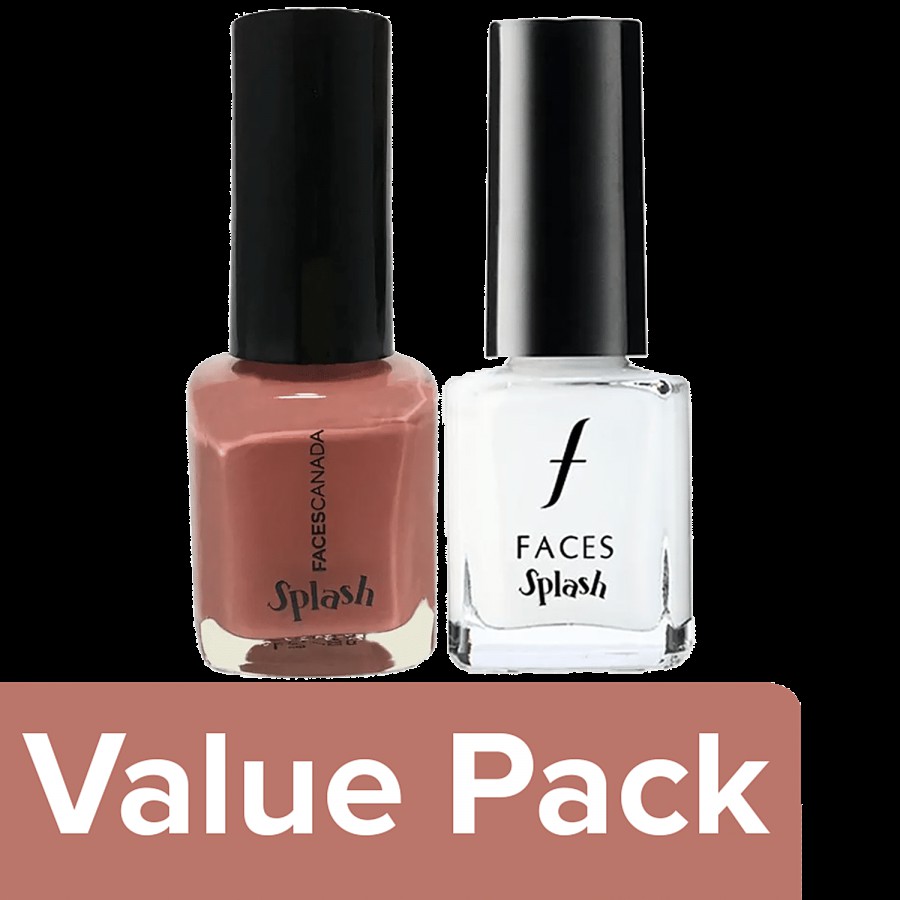 FACES CANADA Splash Nail Enamels - Ignite & White O White