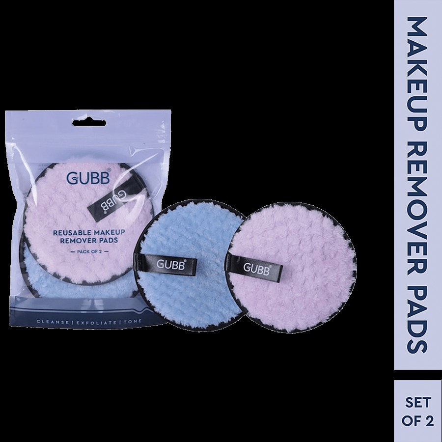 Gubb Reusable Makeup Remover Pad Set - Multipurpose Face Cleansing Puff