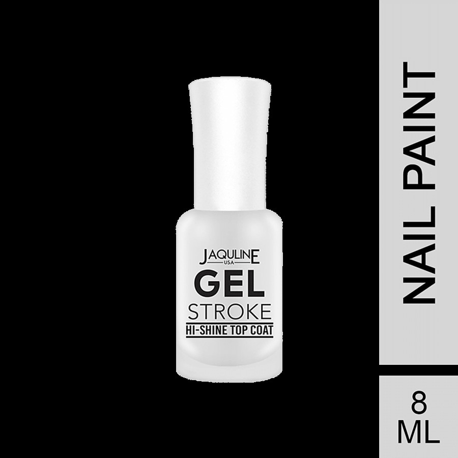 Jaquline USA Gel Stroke Hi Shine Top Coat - Increases Shine Of Nail Paints