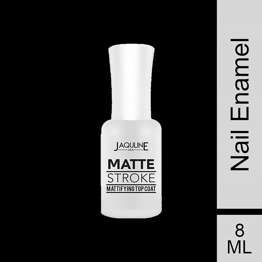 Jaquline USA Matte Stroke Top Coat Nail Enamel - Easy To Use