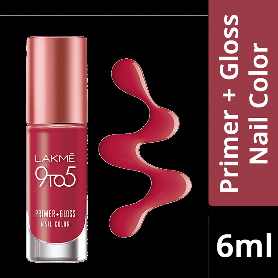 Lakme 9 to 5 Primer + Gloss Nail Colour