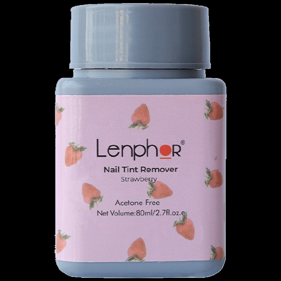 Lenphor Nail Tint Remover - Removes Nail Paint Stains Instantly