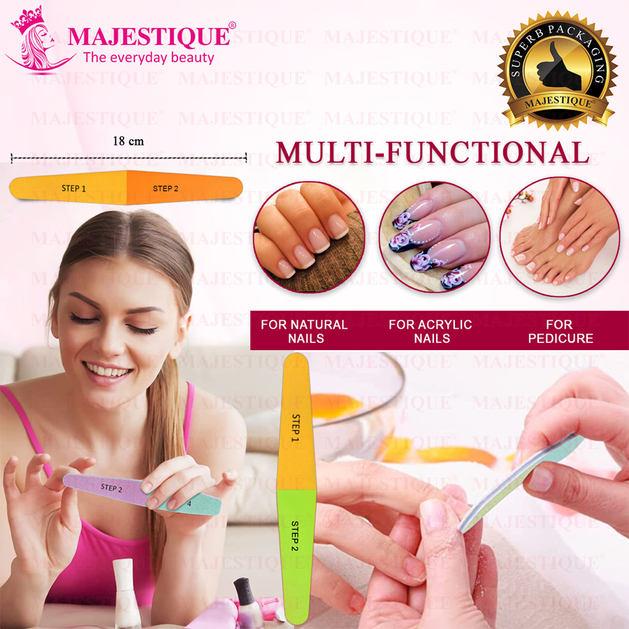 Majestique 4 Way Nail File & Buffer - Dual Sided