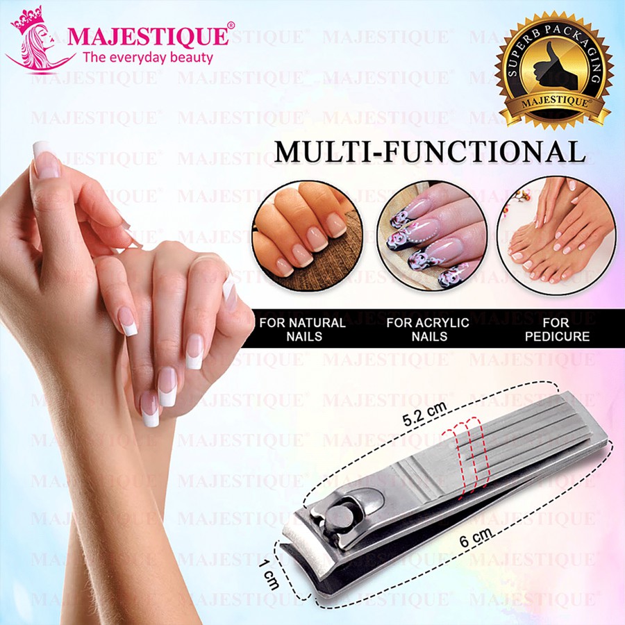 Majestique Compact Nail Clipper - Stainless Steel