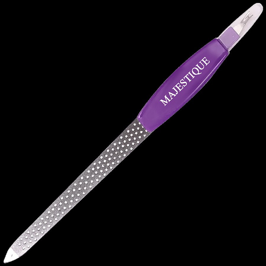 Majestique Stainless Steel Nail File - With Cuticle Remover