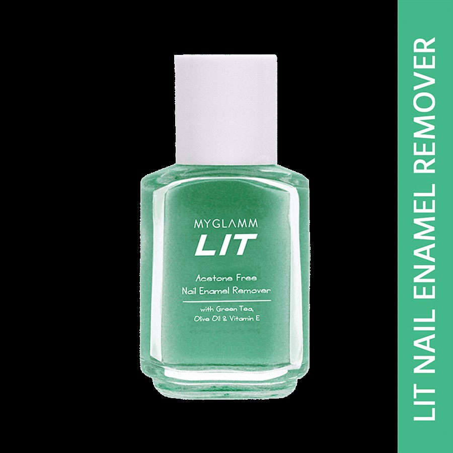 MyGlamm LIT Nail Enamel Remover - With Green Tea