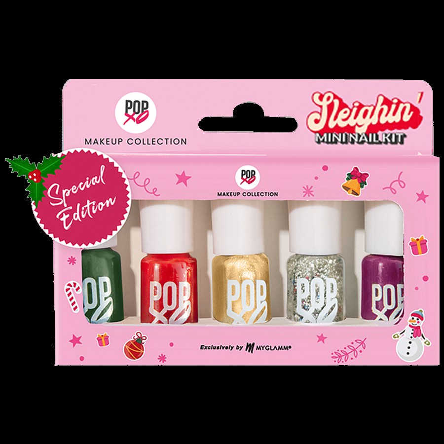 MyGlamm Popxo Makeup Collection Mini Nail Kit - Glossy Finish