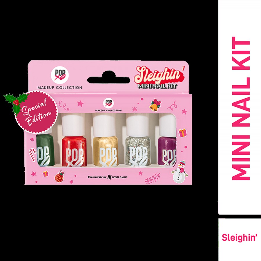 MyGlamm Popxo Makeup Collection Mini Nail Kit - Glossy Finish