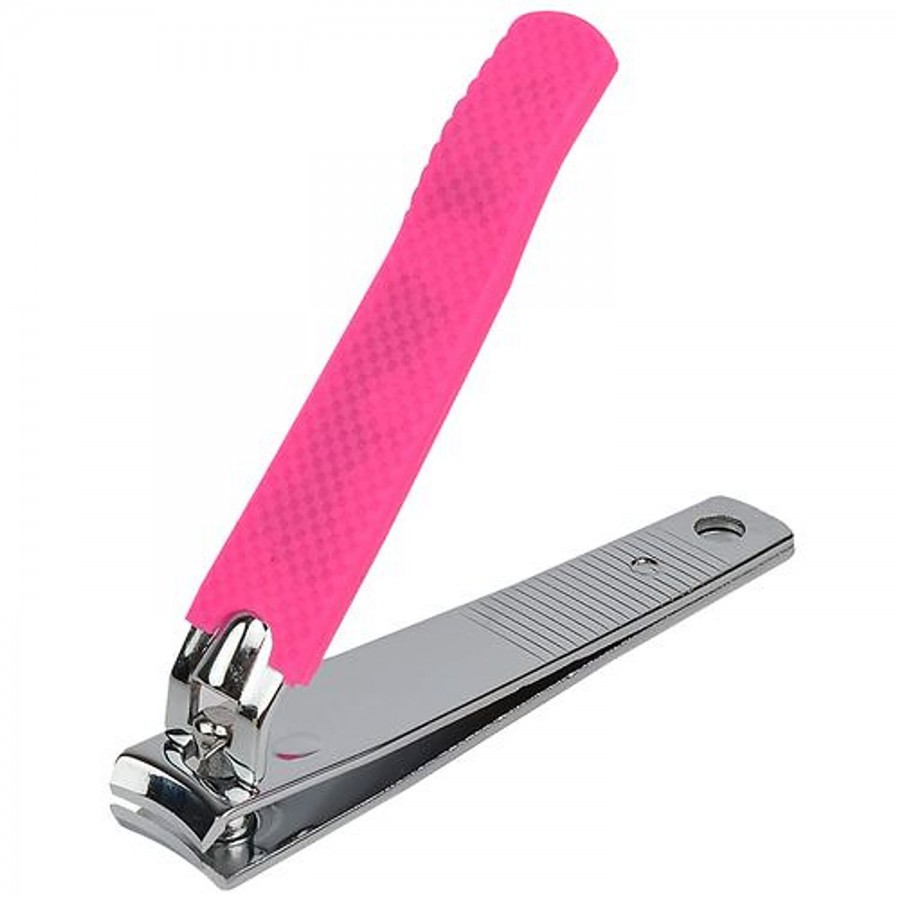 Panache Stainless Steel Anti-Skid Nail Clipper - Flush Pink