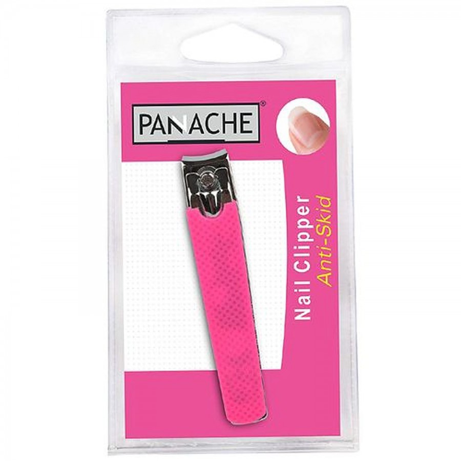 Panache Stainless Steel Anti-Skid Nail Clipper - Flush Pink