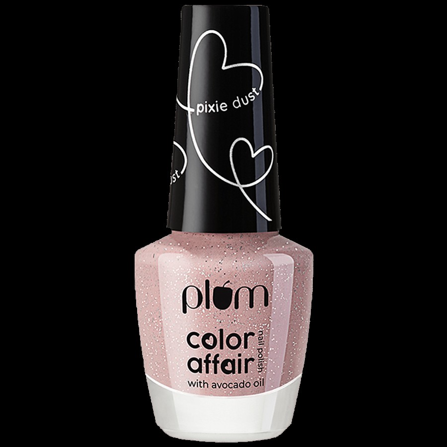 Plum Colour Affair Nail Polish Pixie Stardust Collection With Avocado Oil - For Smooth Finish