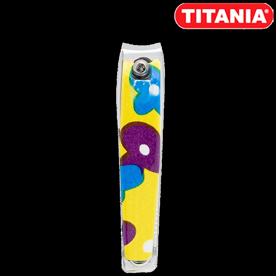 Titania Nail Clipper With Printed Handle - Chromium-Plated Metal