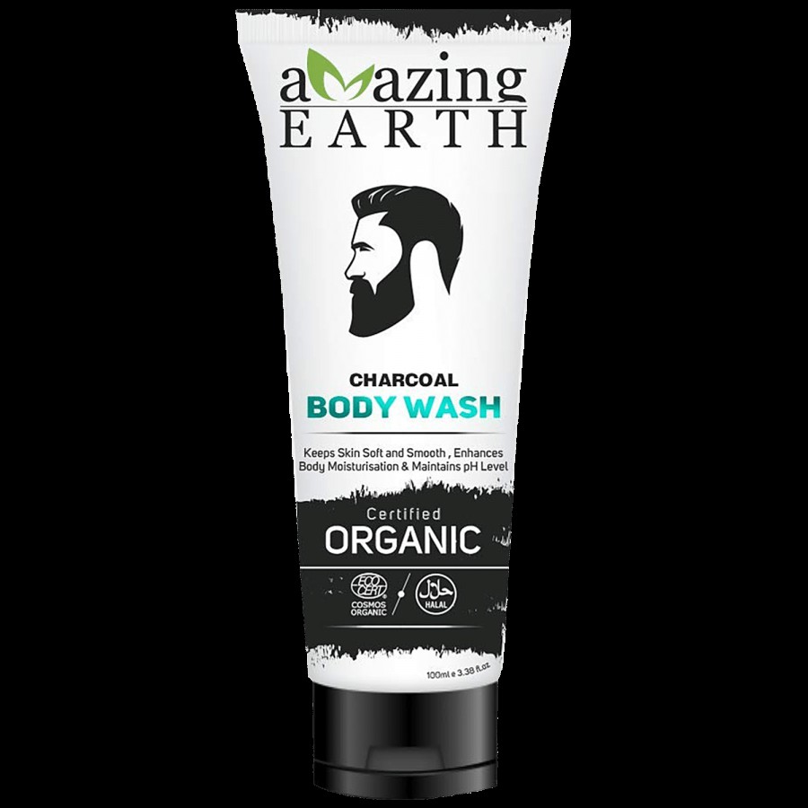 Amazing Earth Charcoal Body Wash - Keeps Skin Soft & Smooth