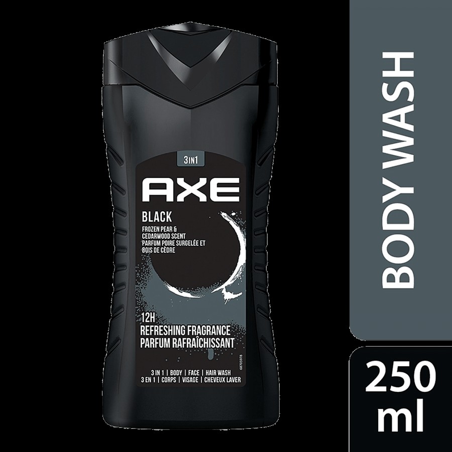 Axe Body Wash Black 3 In 1 Body Wash - For Men