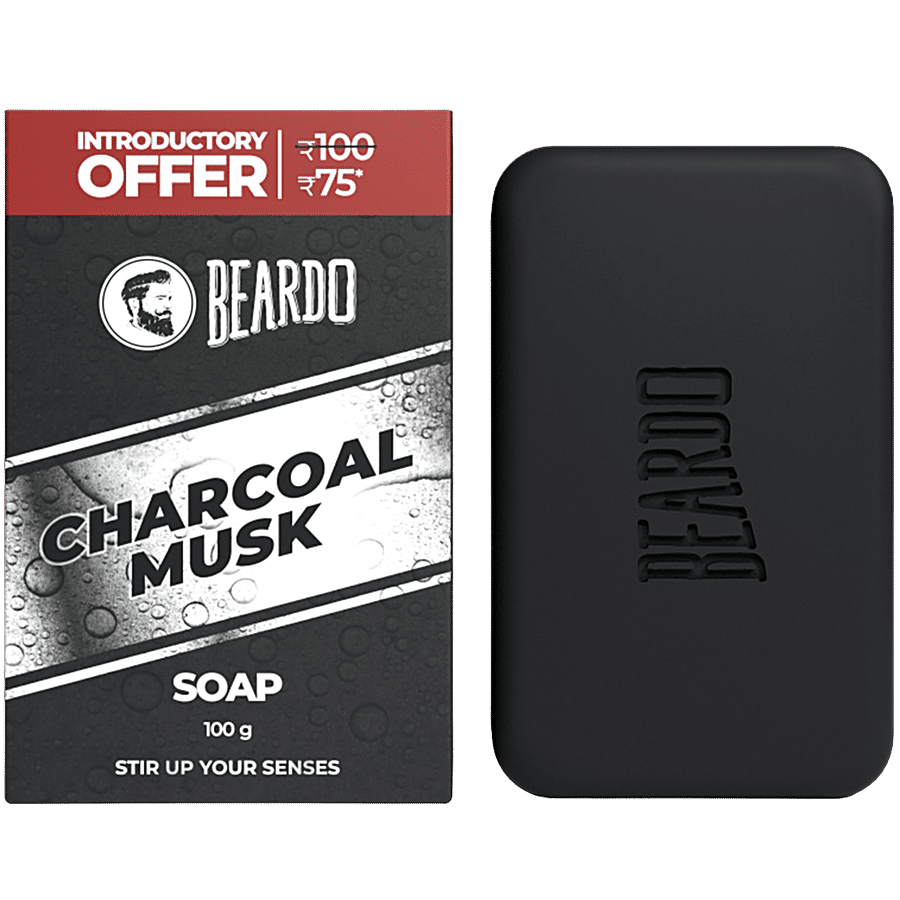 Beardo Beardo Activated Charcoal Musk Soap (100g)