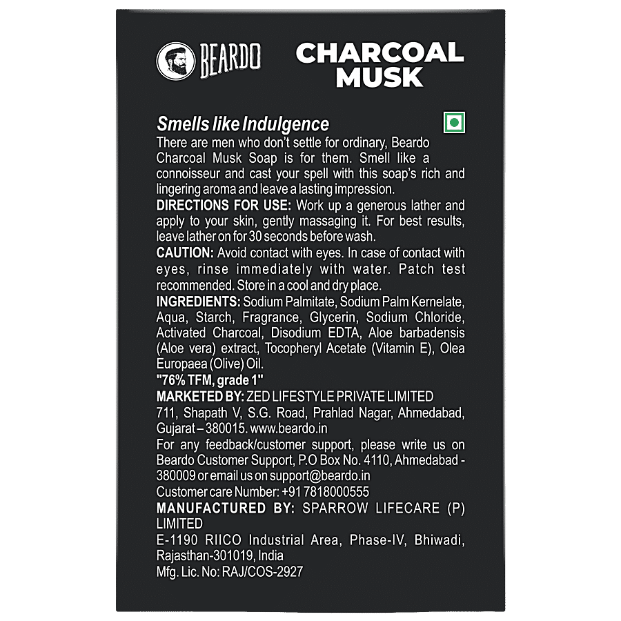 Beardo Beardo Charcoal Musk Soap