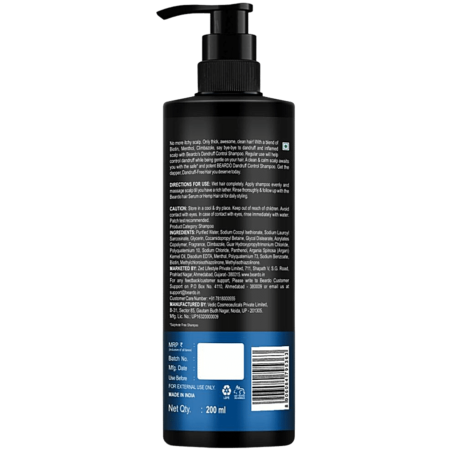 Beardo Dandruff Control Sulphate Free Shampoo